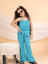 Bebe Unicorn Casual Teal Coord Set for Girls